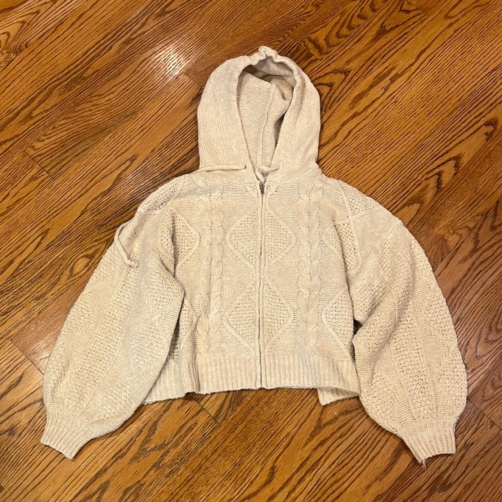 Sunday Stevens Woman’s Hooded Sweater Zip Up Size S/M